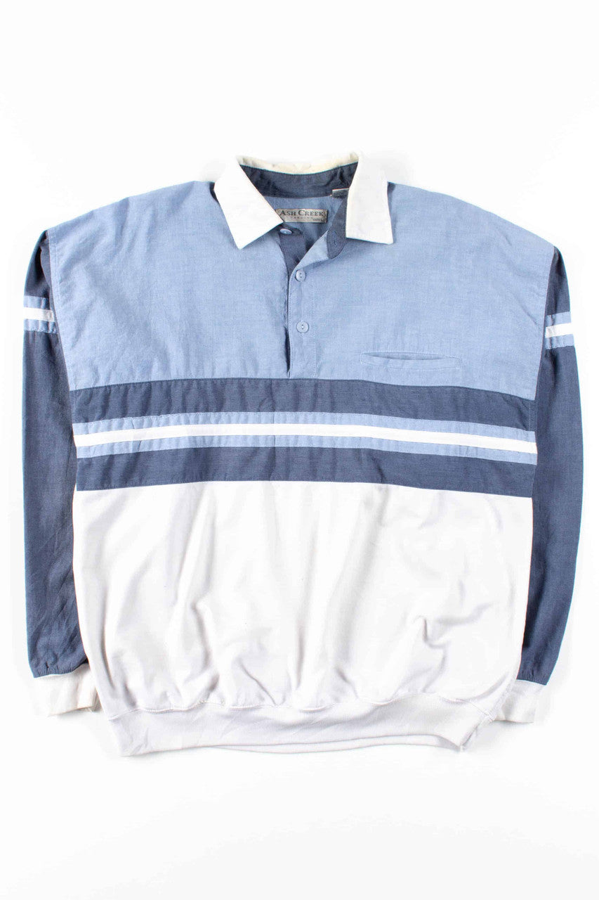 Blue Striped Polo Shirt 2