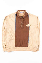 Brown Vintage Long Sleeve Polo Shirt