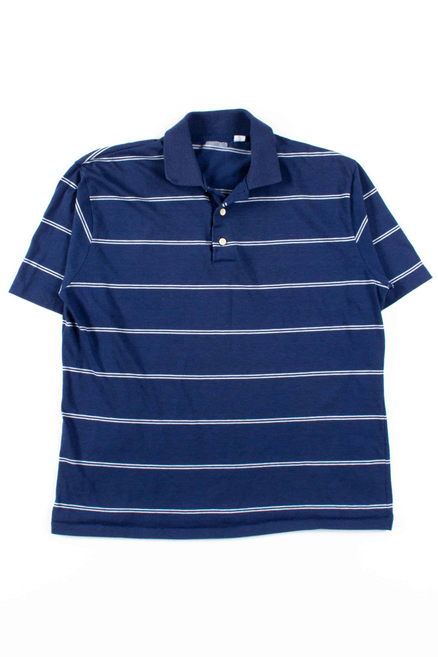 Navy Striped Polo Shirt 2