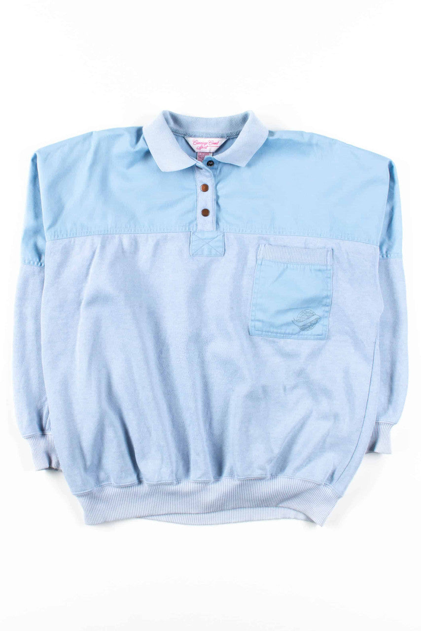 Light Blue Polo Sweatshirt