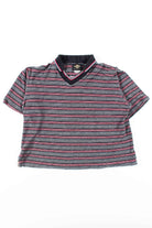 Black & Red Striped Polo Shirt 1