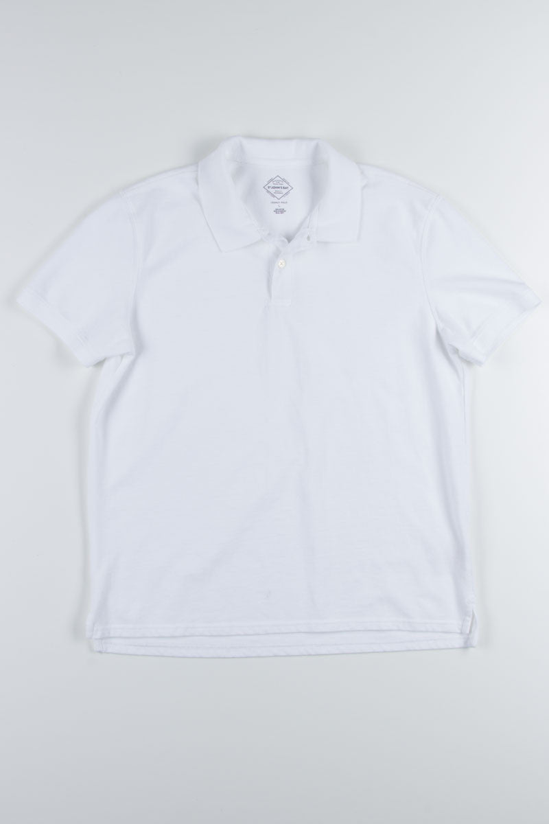 Solid White Polo