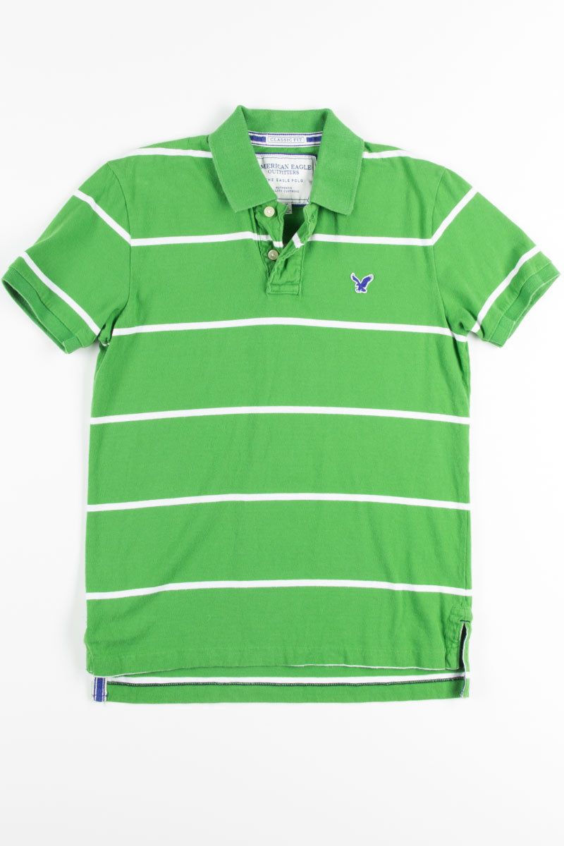 Green Striped Polo Shirt