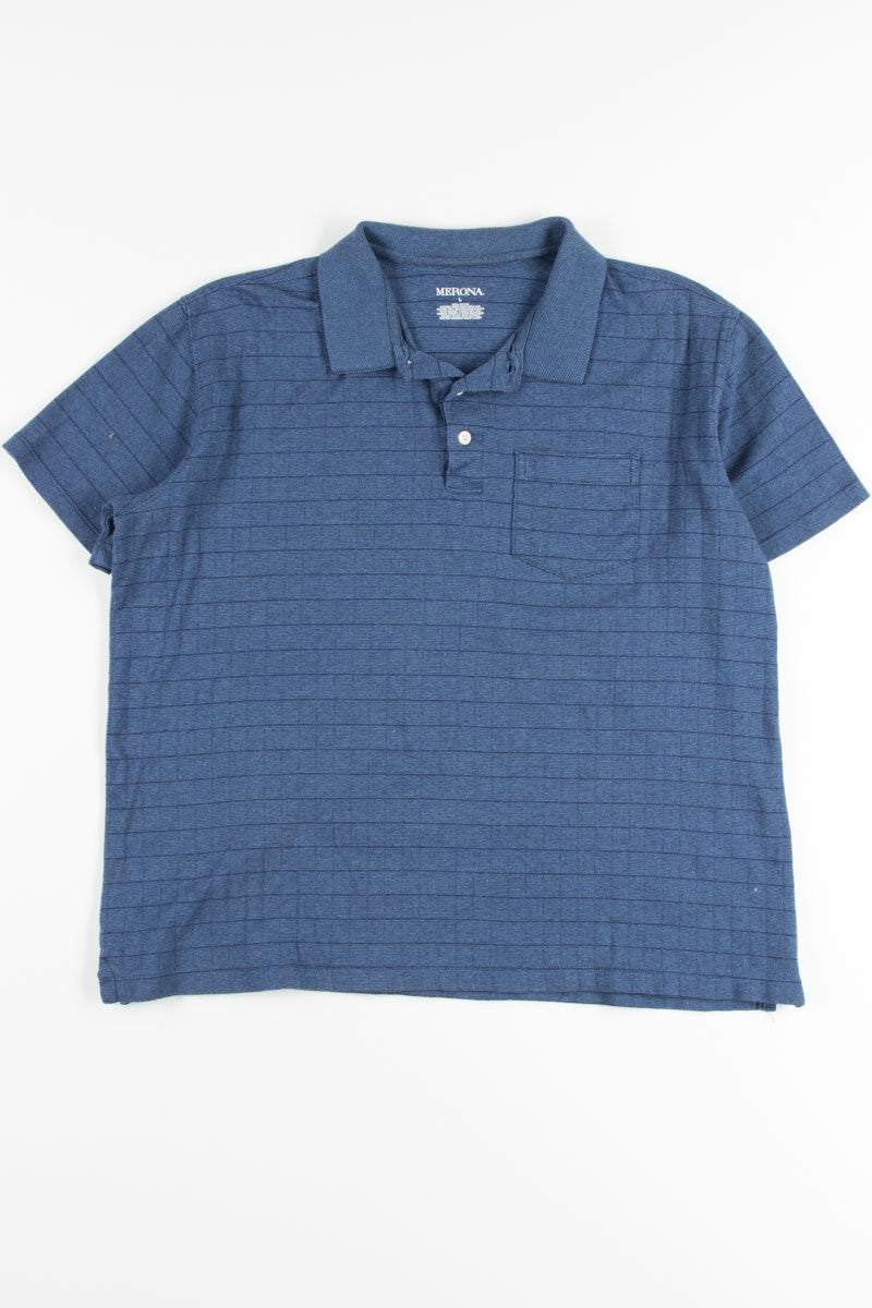 Blue Checked Polo Shirt