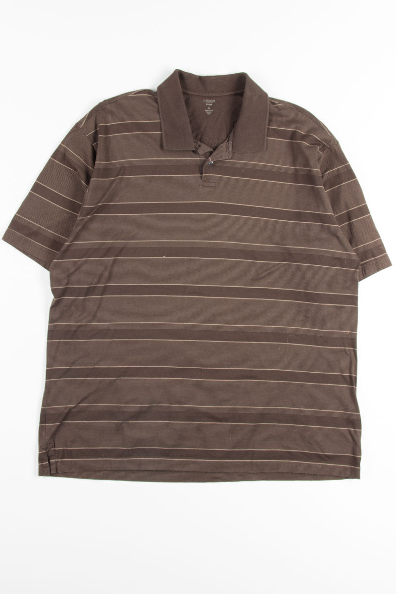 Brown Striped Polo Shirt