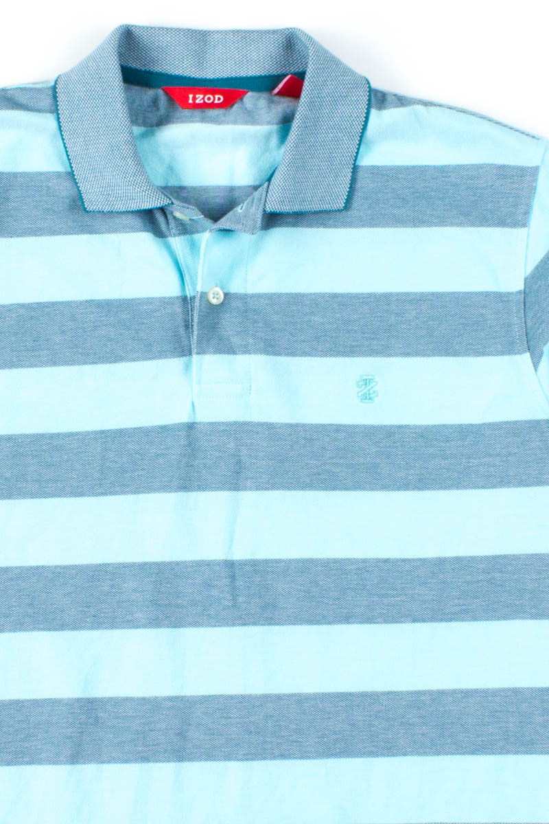 Blue Striped Izod Polo Shirt