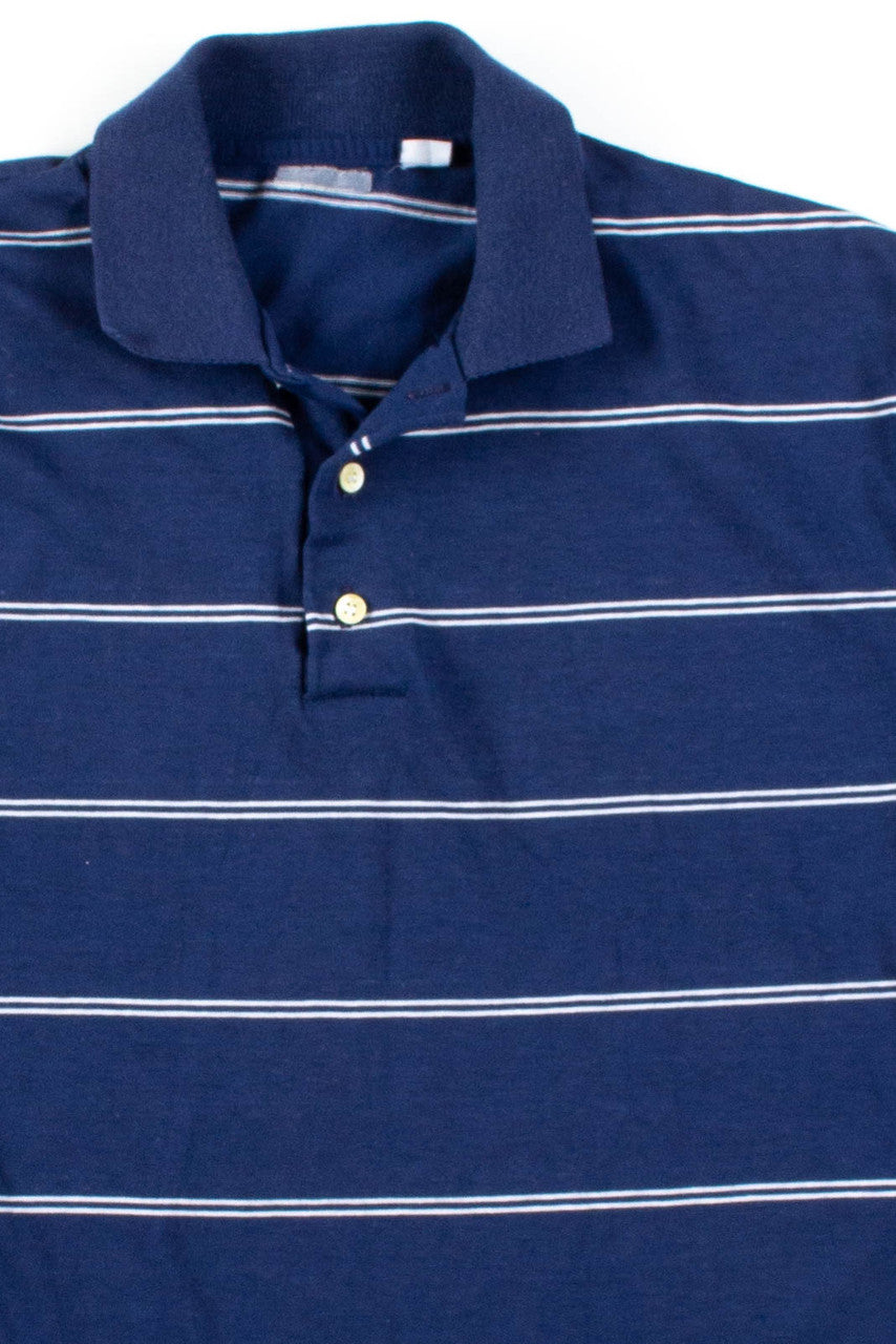 Navy Striped Polo Shirt 2