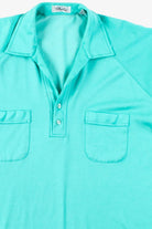 Teal V-Neck Polo Shirt