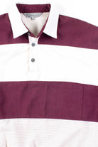Burgundy Striped Polo Shirt