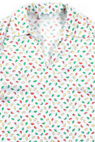 Multicolor Leaf V-Neck Polo Shirt