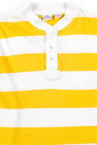Yellow Striped Long Sleeve Polo Shirt