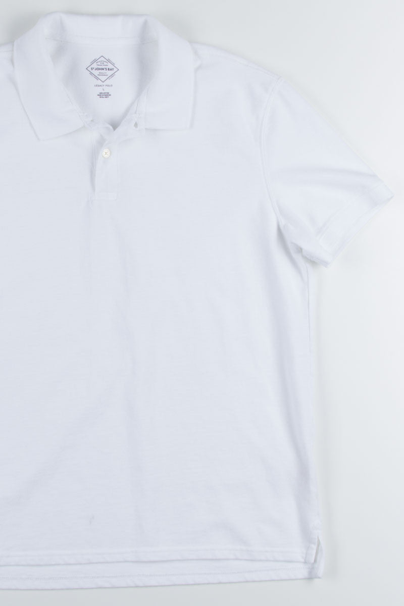 Solid White Polo