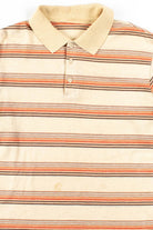 Beighe Striped Vintage Polo Shirt