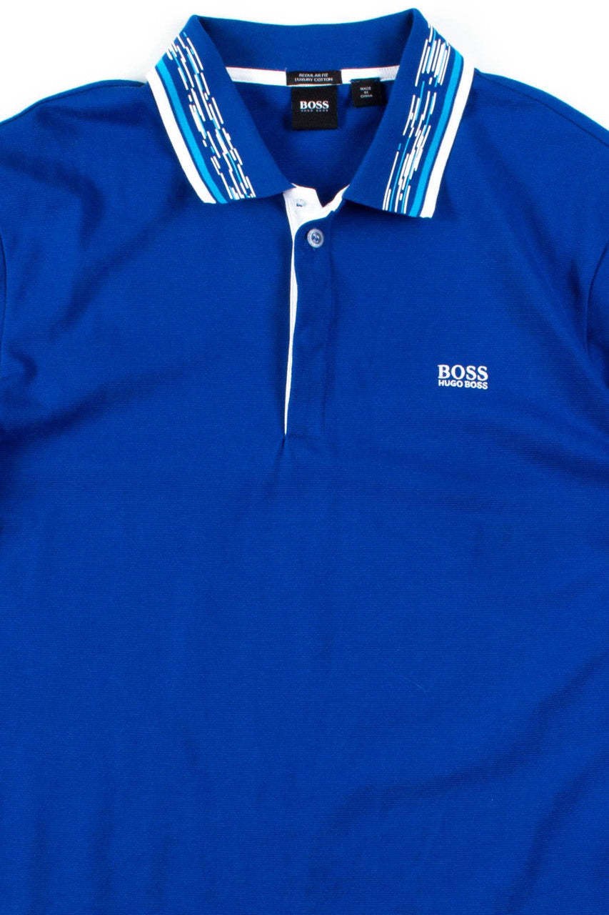 Blue Hugo Boss Polo Shirt – Ragstock