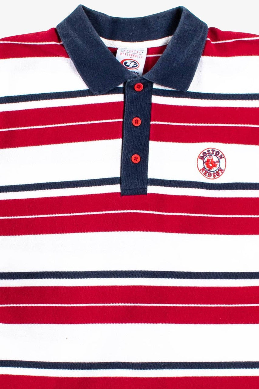 Boston Red Sox Striped Polo Shirt