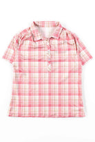 Pink Plaid Polo Shirt