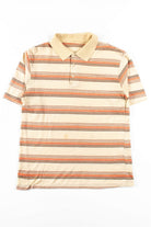 Beighe Striped Vintage Polo Shirt