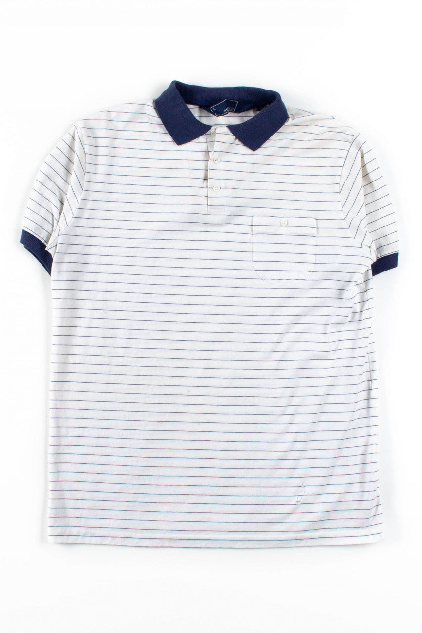 White Striped Polo Shirt 2