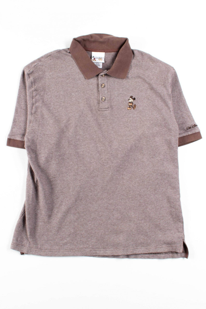 Brown Mickey Mouse Polo Shirt