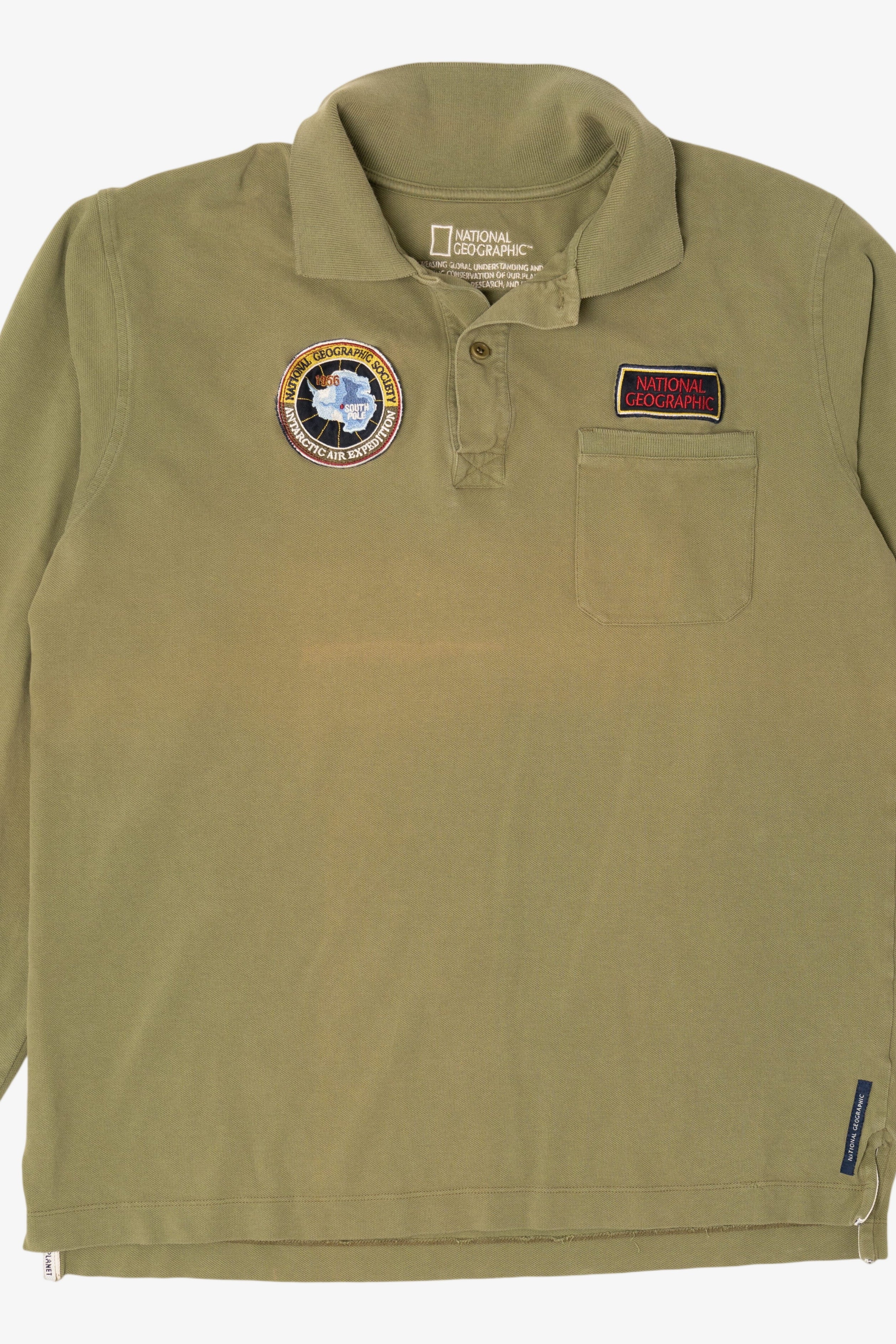 Vintage National Geographic Antartica Air Expedition Long Sleeve Polo (2000s)