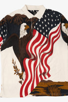 Vintage American Eagle All Over Print Polo Shirt (1990s)