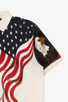 Vintage American Eagle All Over Print Polo Shirt (1990s)