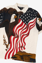 Vintage American Eagle All Over Print Polo Shirt (1990s)