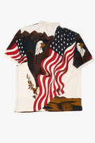 Vintage American Eagle All Over Print Polo Shirt (1990s)