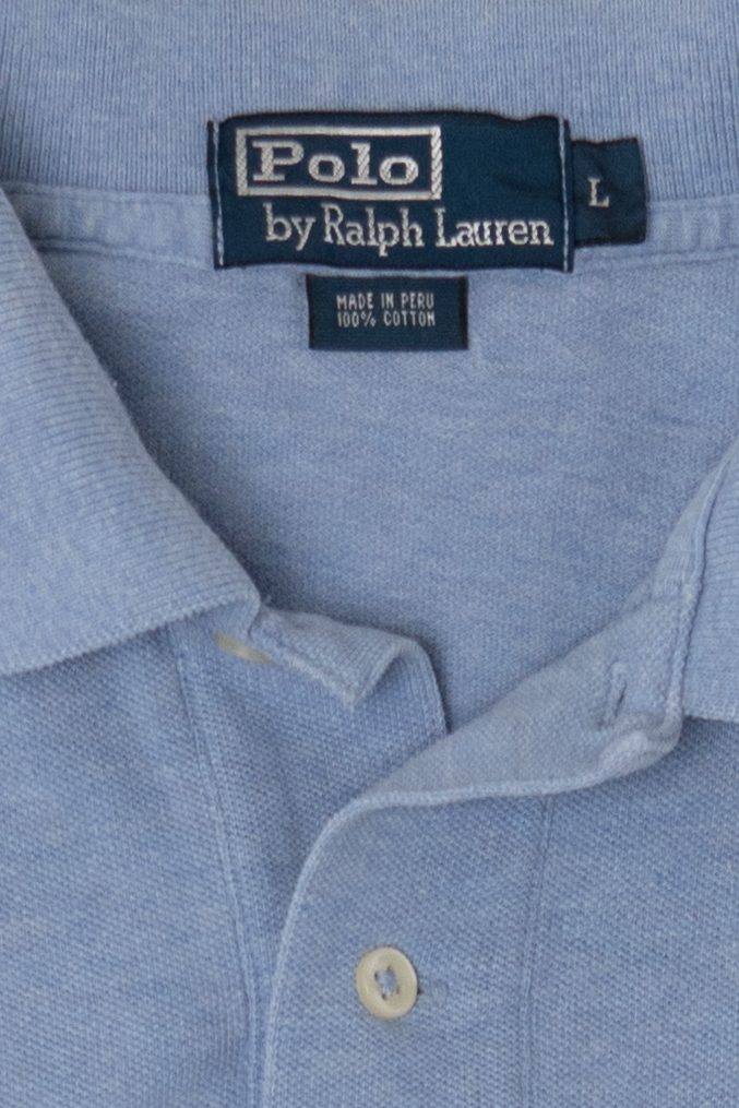 Vintage Light Blue Polo By Ralph Lauren Polo Shirt (1990s)
