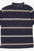 Vintage Navy Blue Striped Izod Polo Shirt (1990s)