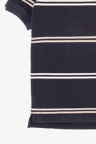 Vintage Navy Blue Striped Izod Polo Shirt (1990s)