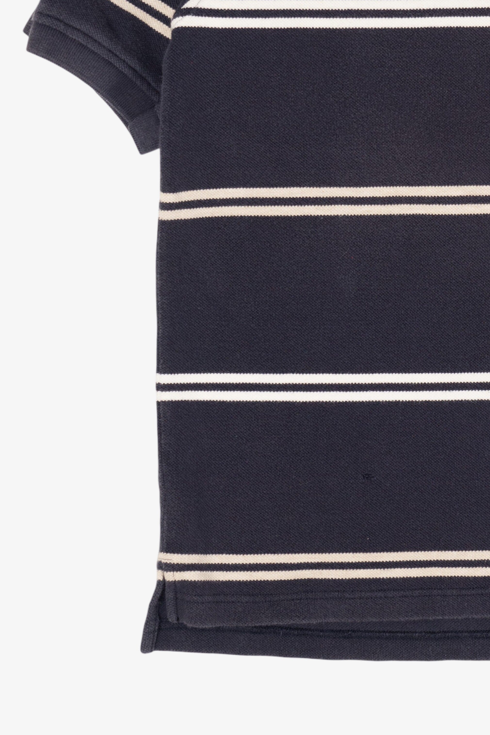 Vintage Navy Blue Striped Izod Polo Shirt (1990s)