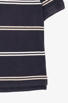 Vintage Navy Blue Striped Izod Polo Shirt (1990s)
