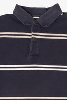Vintage Navy Blue Striped Izod Polo Shirt (1990s)