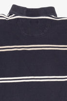 Vintage Navy Blue Striped Izod Polo Shirt (1990s)