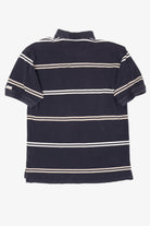 Vintage Navy Blue Striped Izod Polo Shirt (1990s)