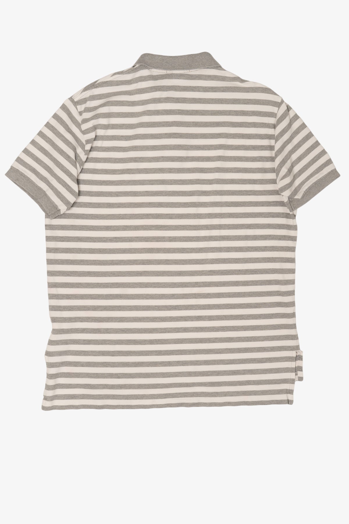 Vintage Gray Striped Polo By Ralph Lauren Top (1990s)