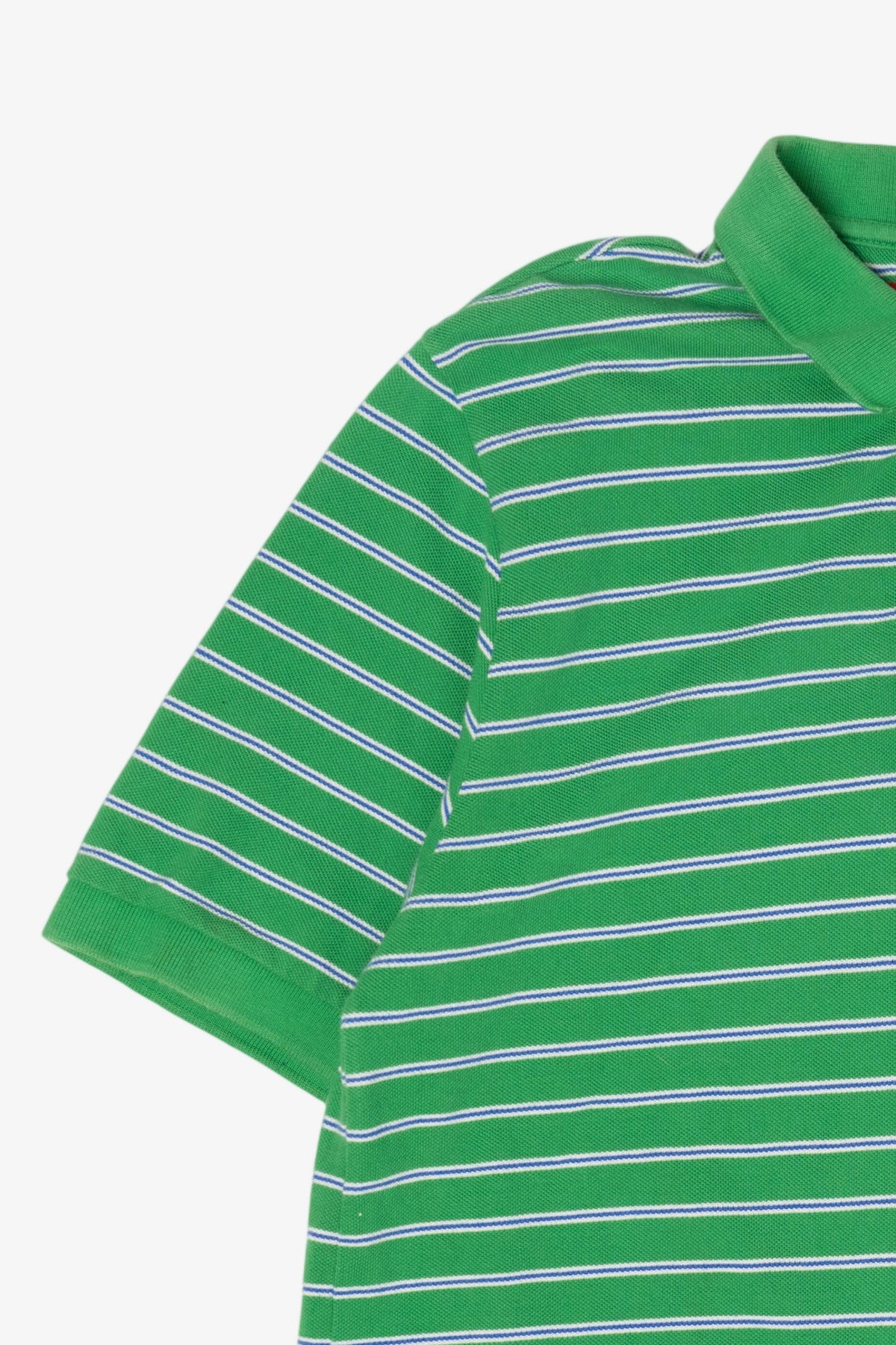 Vintage Green Striped Chaps Polo Shirt (2000s)