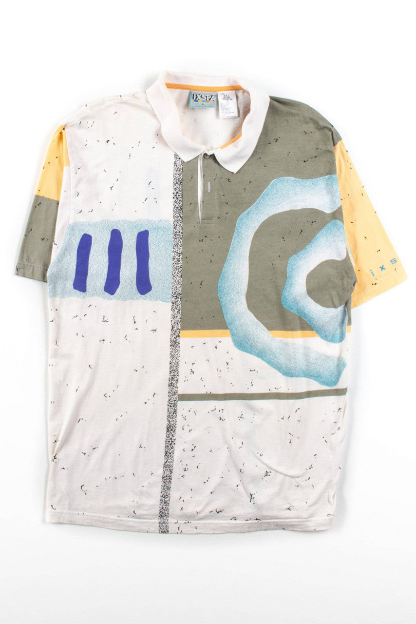 Vintage Abstract Ixspa Polo Shirt