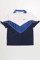 Vintage Blue and White Nike Polo Shirt
