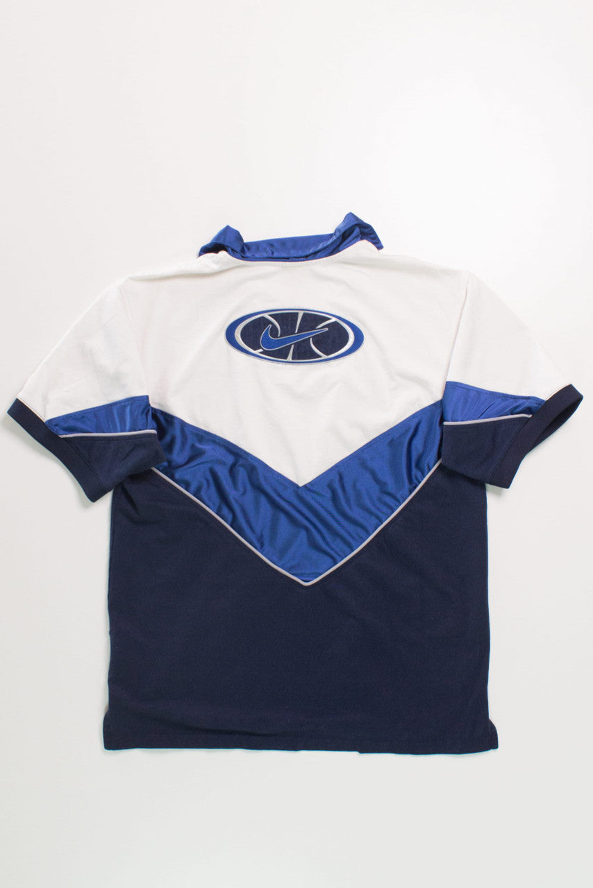 Vintage Blue and White Nike Polo Shirt