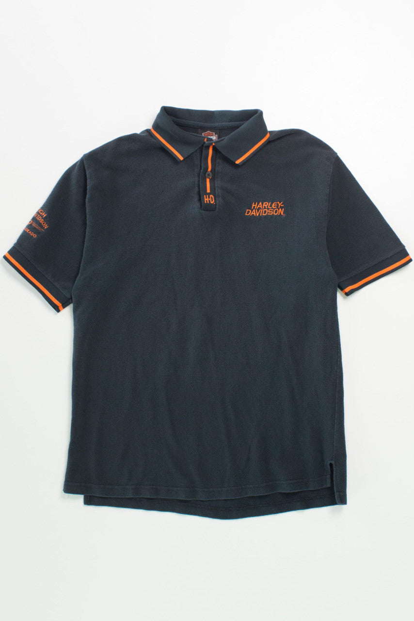Mile High Colorado Harley Davidson Black Polo Shirt
