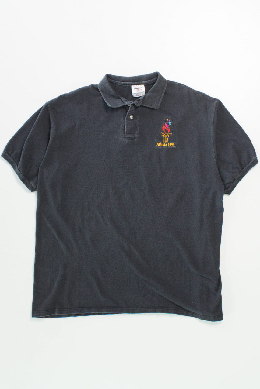 1996 Atlanta Olympics Black Polo Shirt