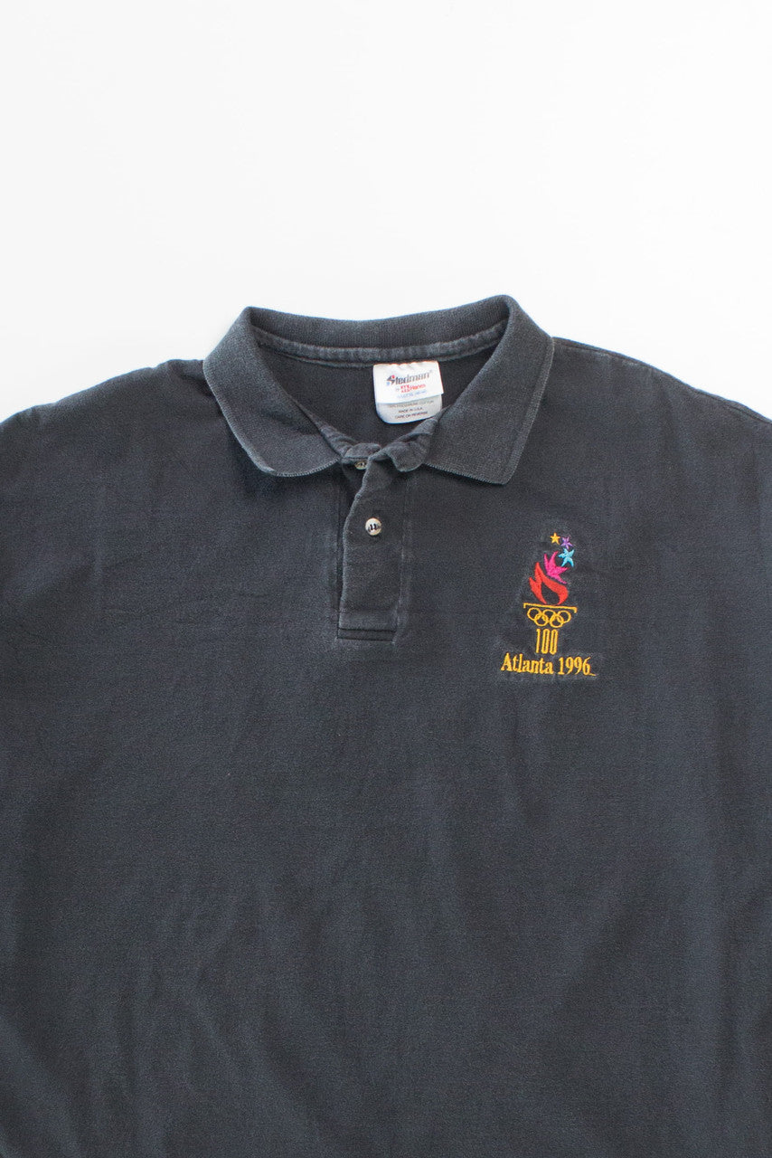 1996 Atlanta Olympics Black Polo Shirt