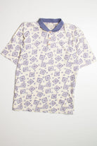 Vintage Diamond Pattern Polo Shirt