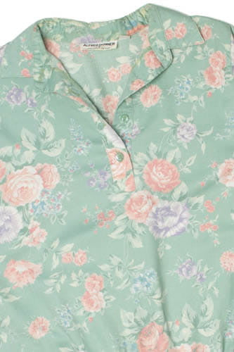 Vintage Floral Lightweight Polo Shirt 381