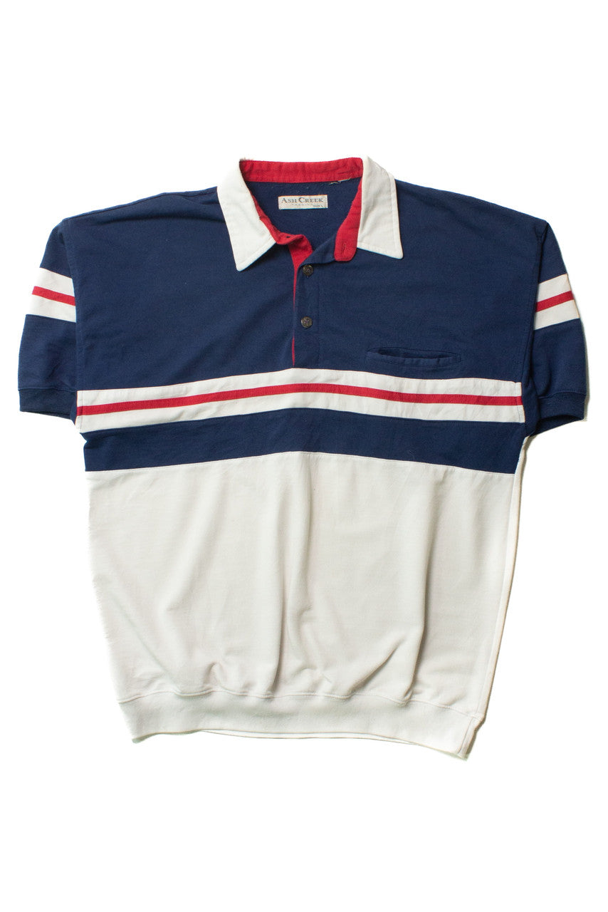 Vintage Ash Creek Stripe Polo Shirt (1990s)