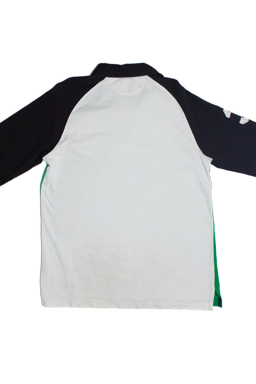 Vintage Polo By Ralph Lauren Downhill Ski Patch Long Sleeve Polo Shirt