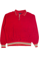 Vintage Terry Cloth Long Sleeve Counter Action Polo Shirt