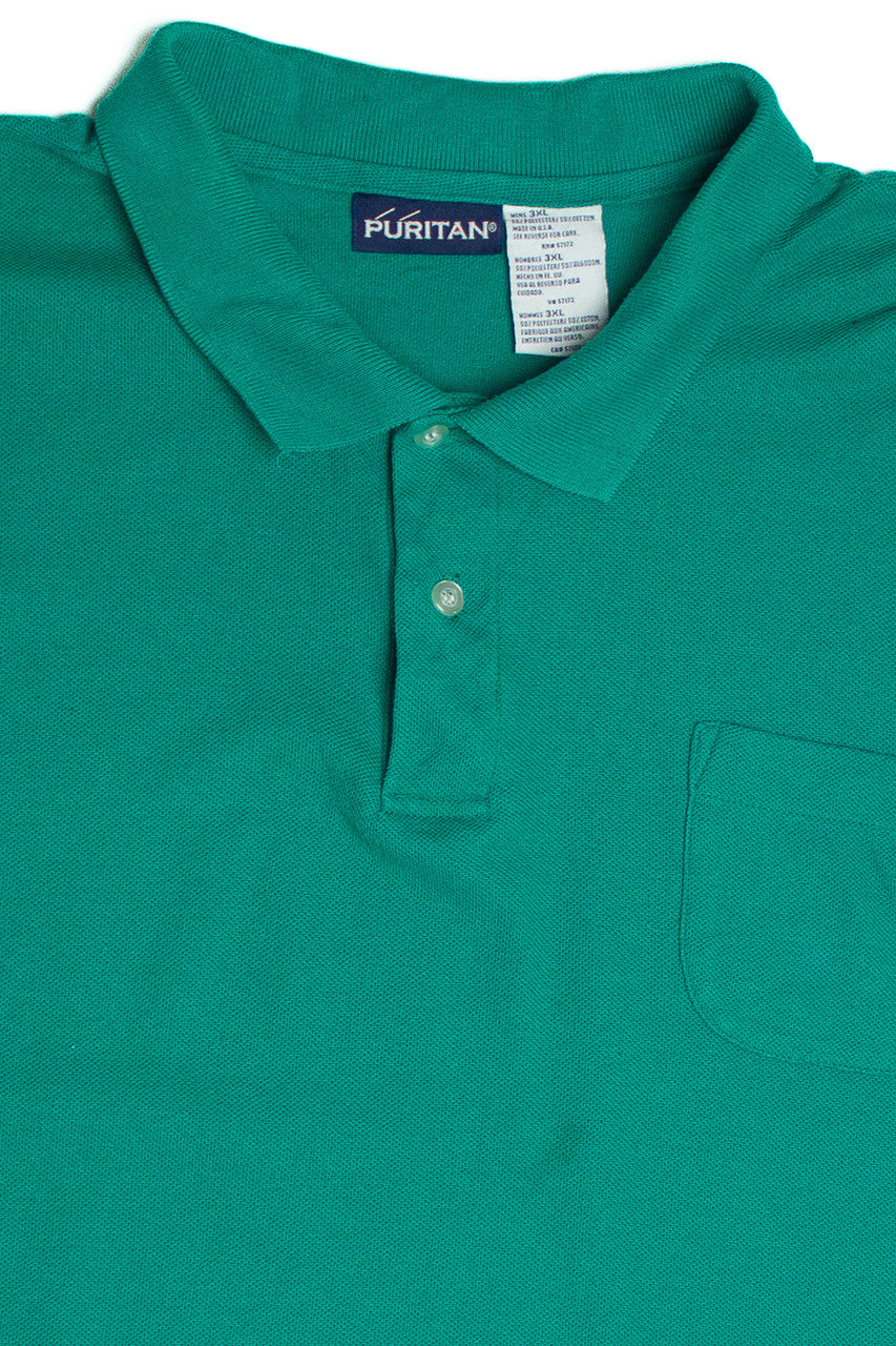 Vintage Teal Puritan Polo Shirt